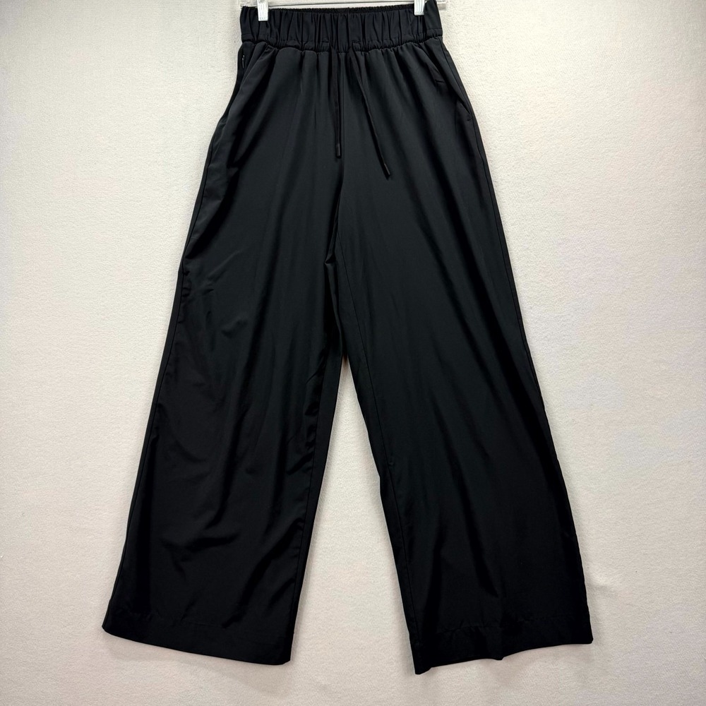 All in Motion Pants Womens S Fits 26x30* Black Stretch Everyday Soft Wide Baggy